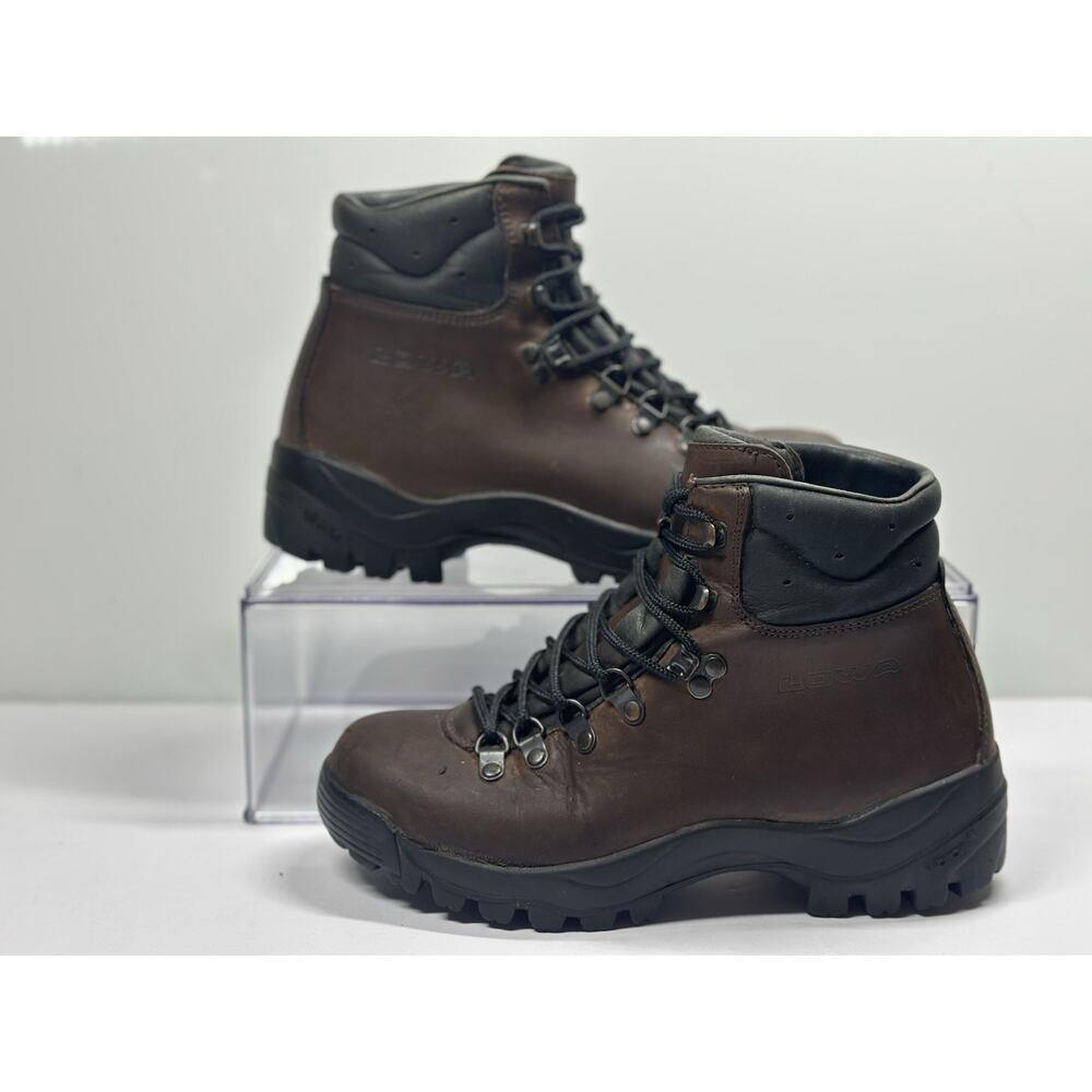 Vintage Lowa Hiking Boots Women's 5L | Brown Leather Vibram Sole | Made in Italy